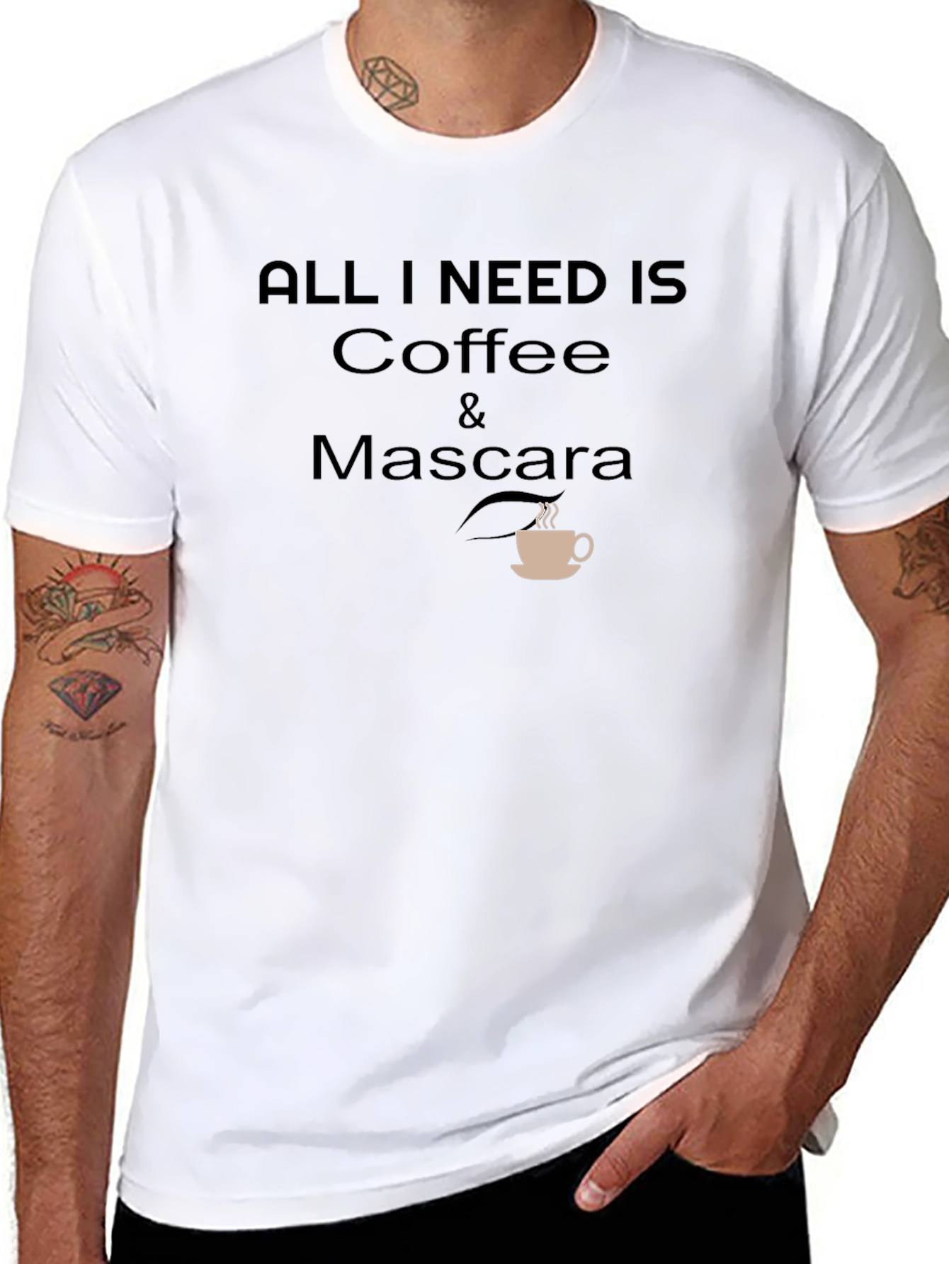Coffee and Mascara Graphic T-Shirt