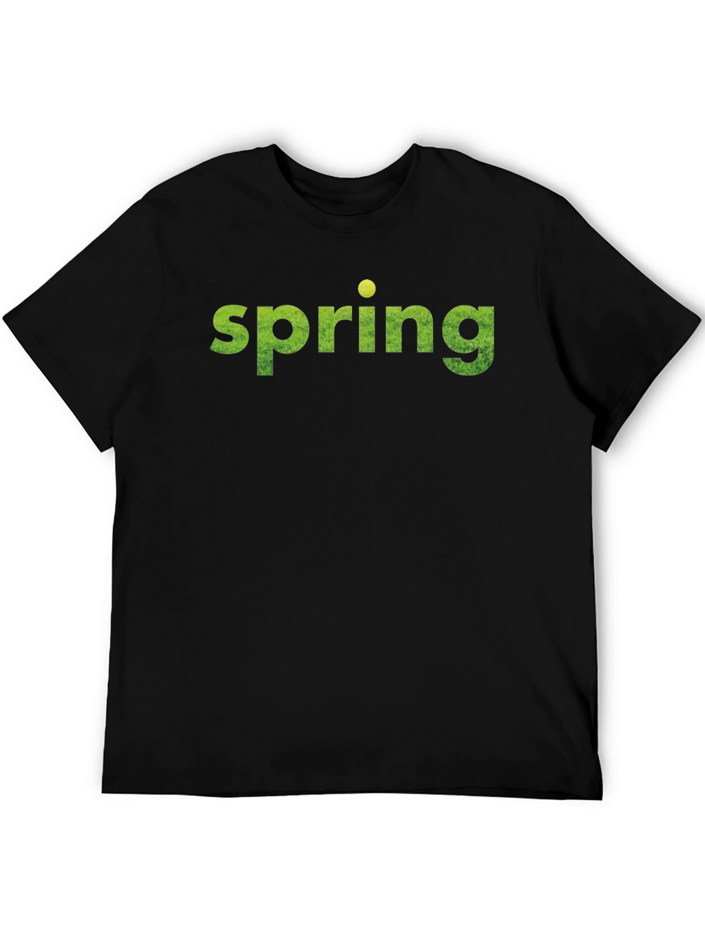Spring Graphic Print Black T-Shirt