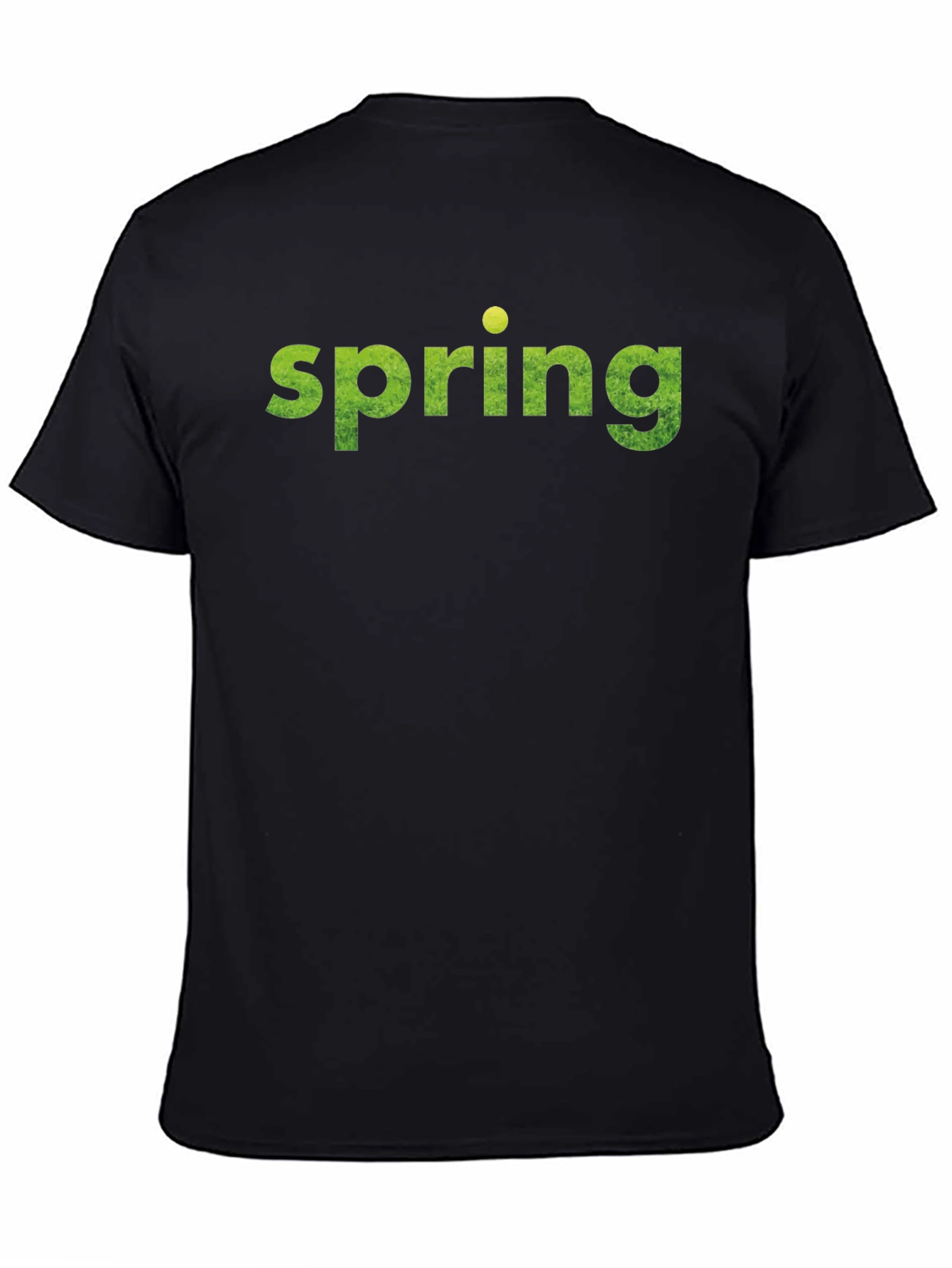 Spring Graphic Print Black T-Shirt