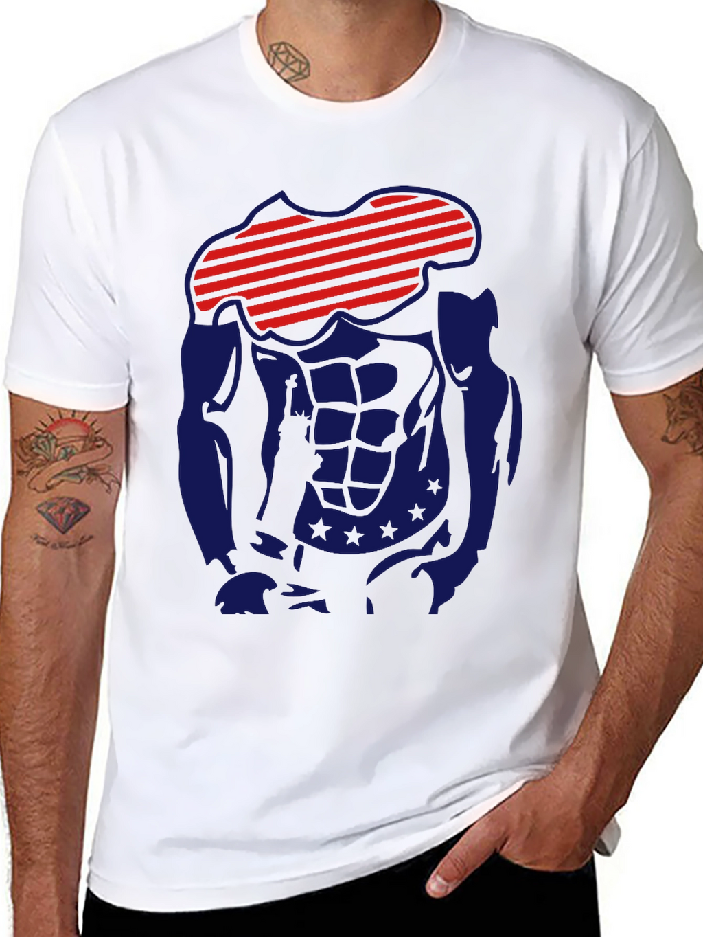 Patriotic Muscle T-Shirt - Mens Graphic Tee