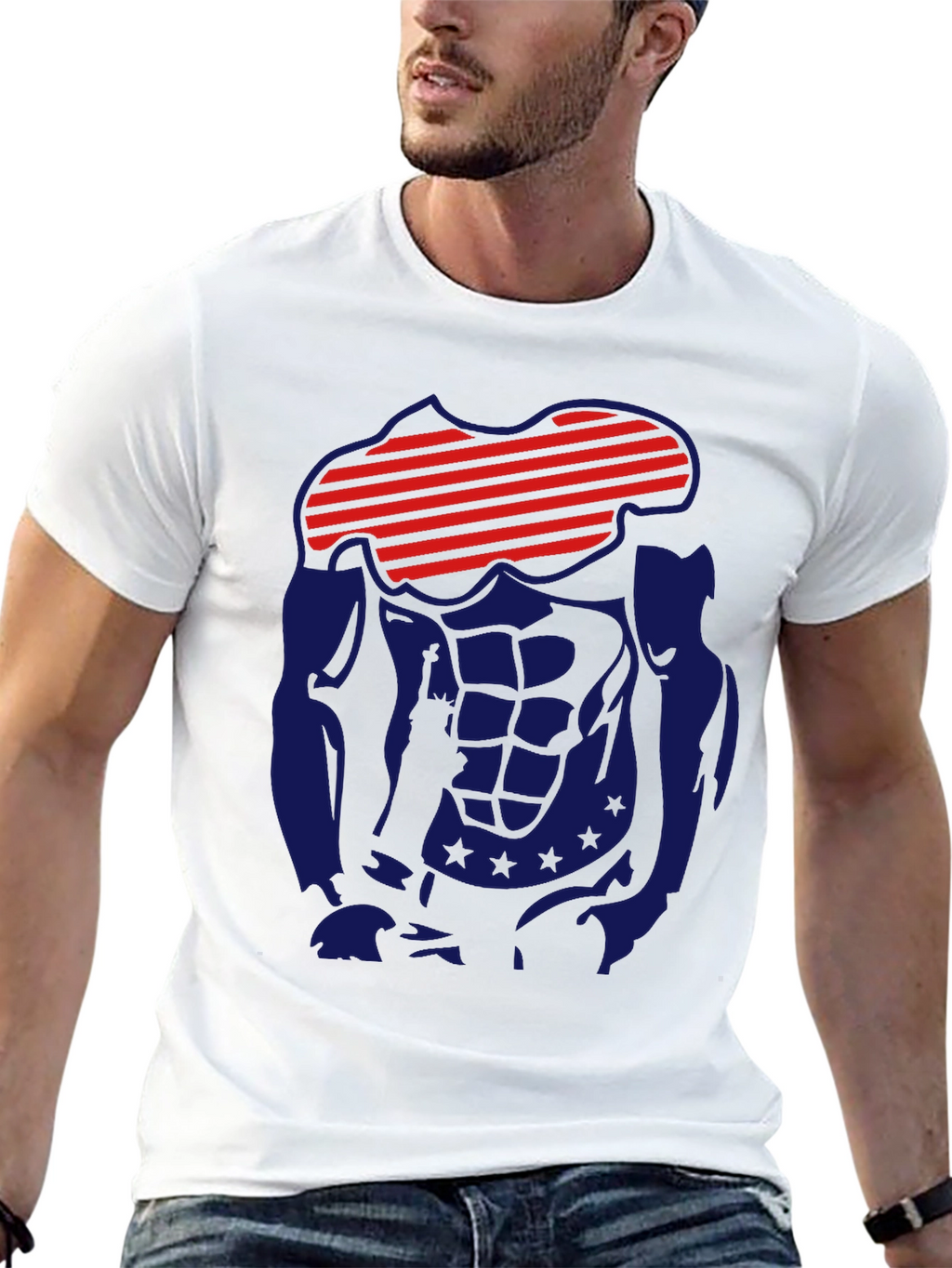 Patriotic Muscle T-Shirt - Mens Graphic Tee