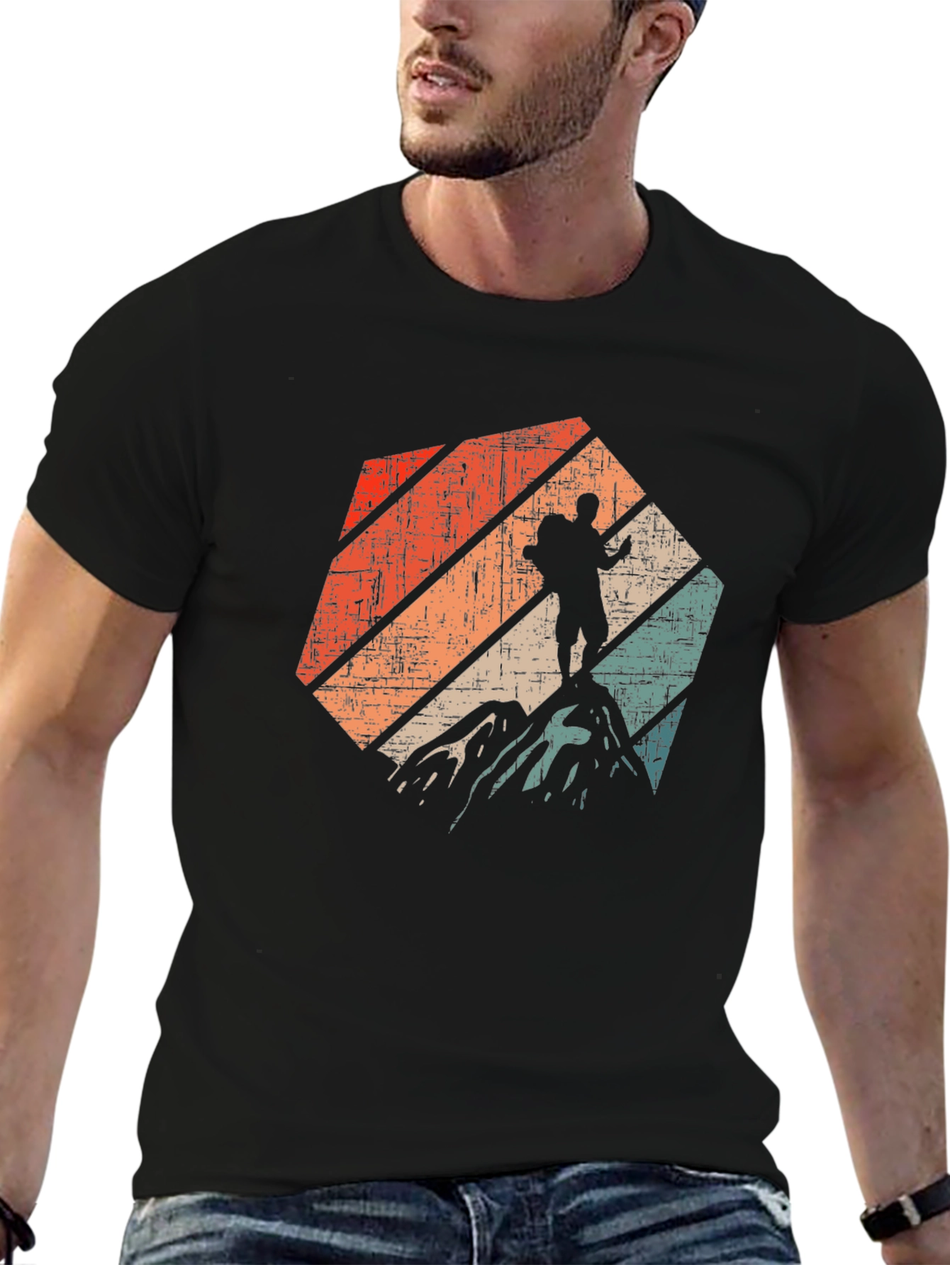 Vintage Hiker T-Shirt - Mountain Adventure Tee