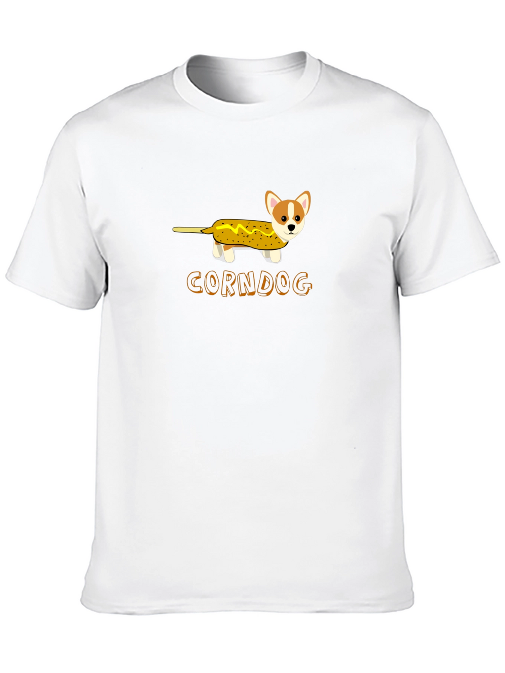 Funny Corndog Corgi Black T-Shirt