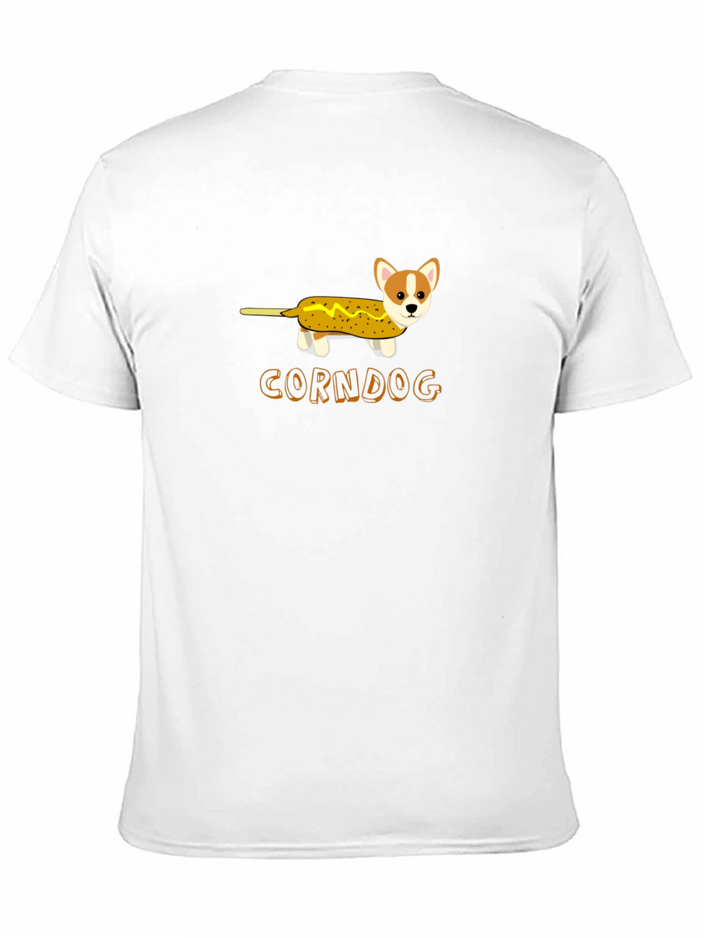 Funny Corndog Corgi Black T-Shirt