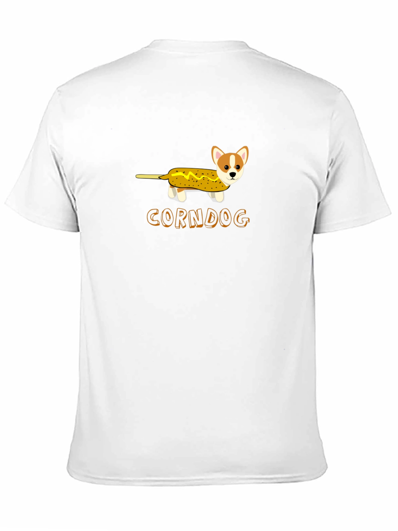 Funny Corndog Corgi Black T-Shirt