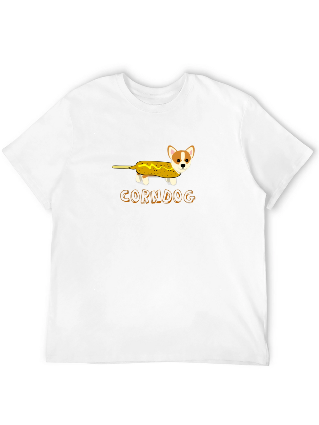 Funny Corndog Corgi Black T-Shirt