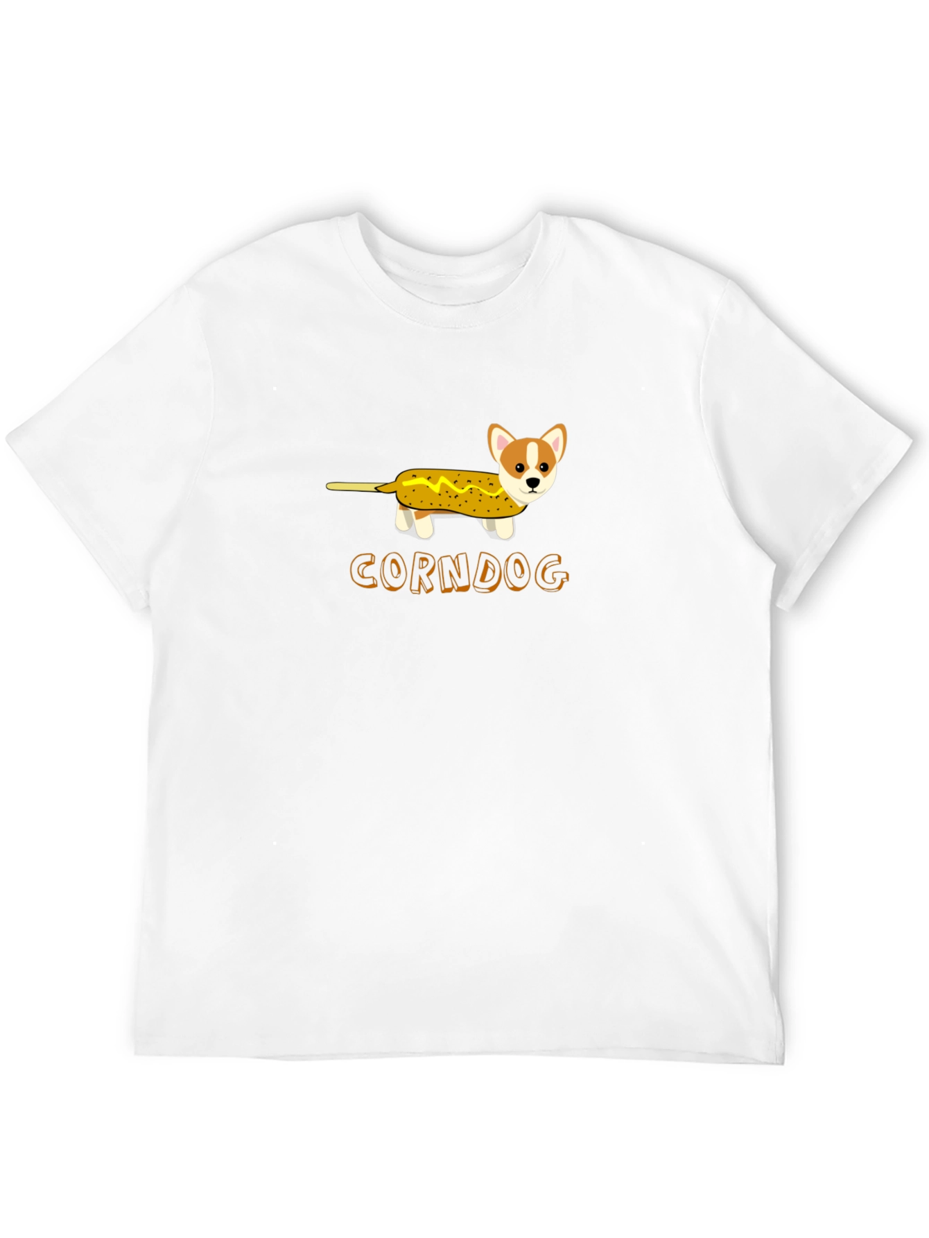 Funny Corndog Corgi Black T-Shirt