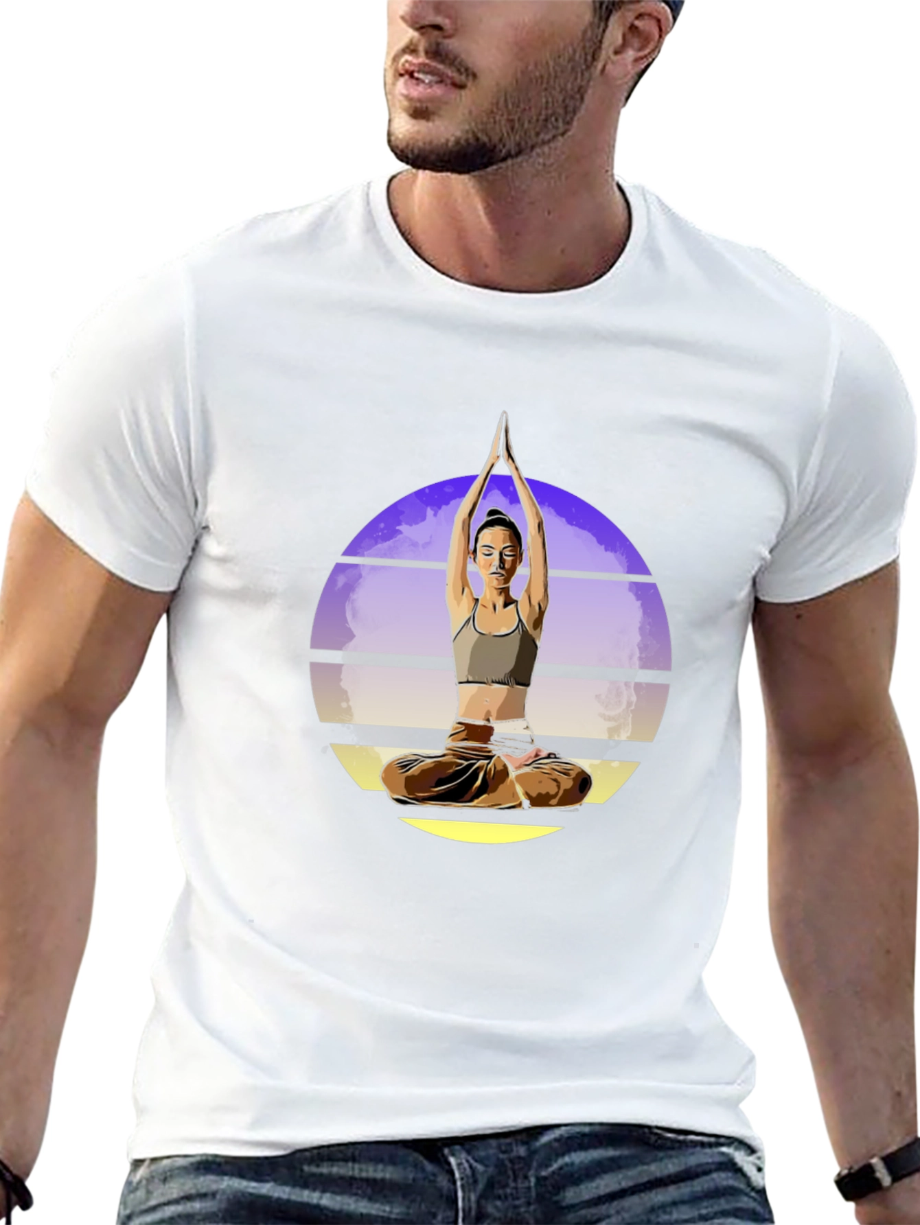 Yoga Pose Graphic T-Shirt - Meditate in Style