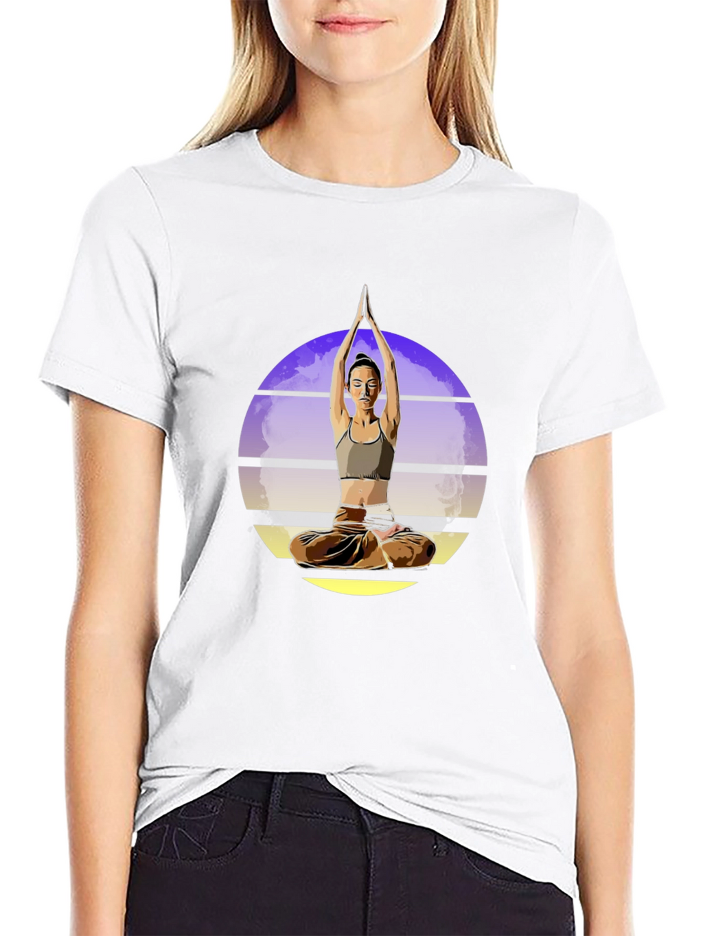 Yoga Pose Graphic T-Shirt - Meditate in Style