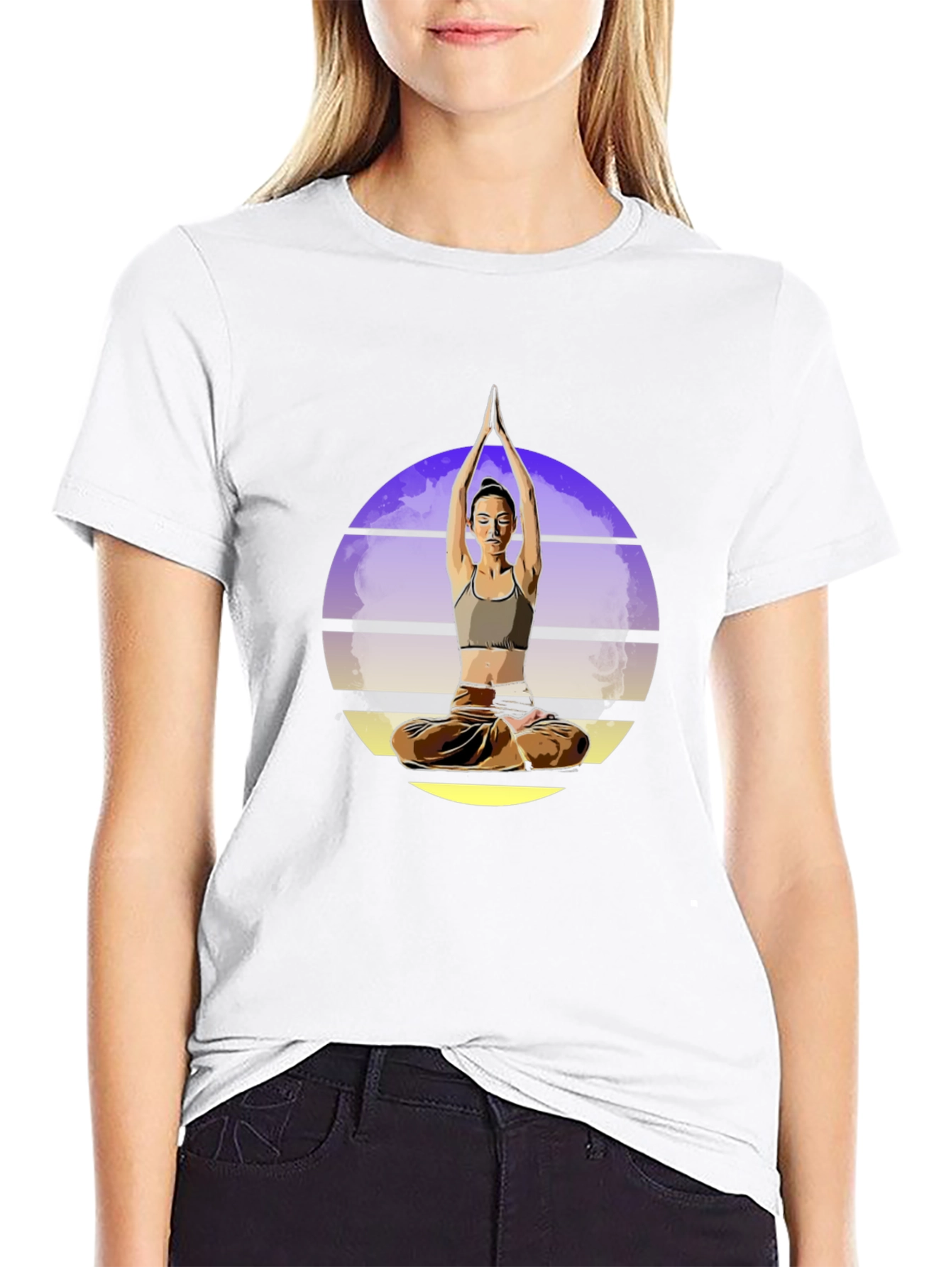 Yoga Pose Graphic T-Shirt - Meditate in Style