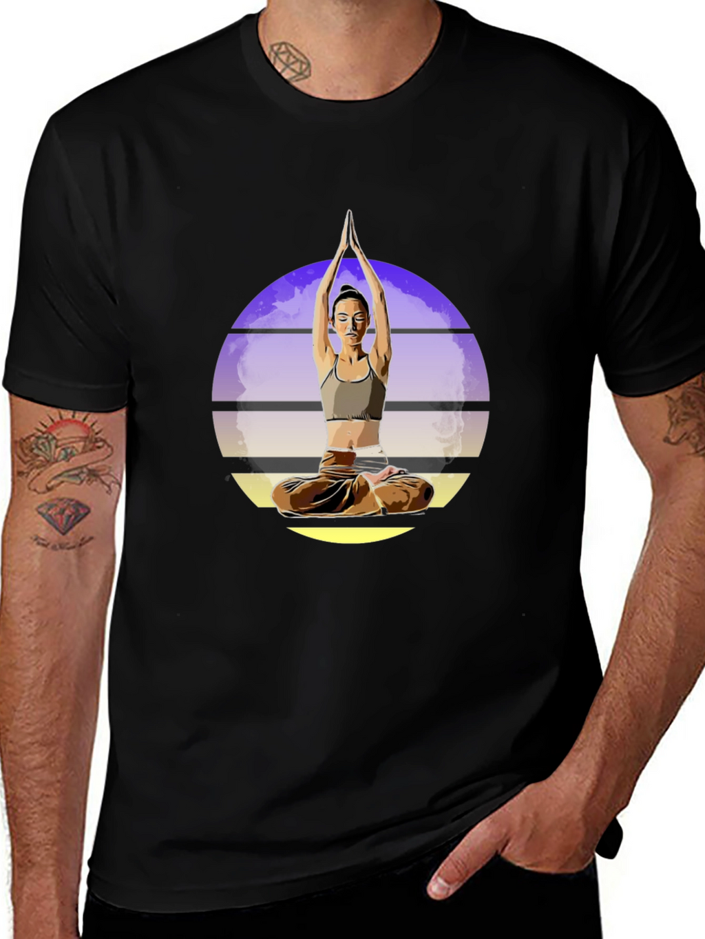 Yoga Pose Graphic T-Shirt - Meditate in Style