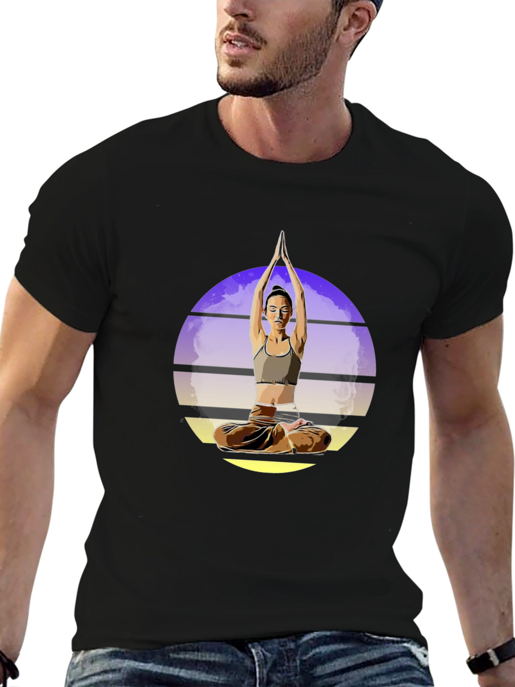 Yoga Pose Graphic T-Shirt - Meditate in Style