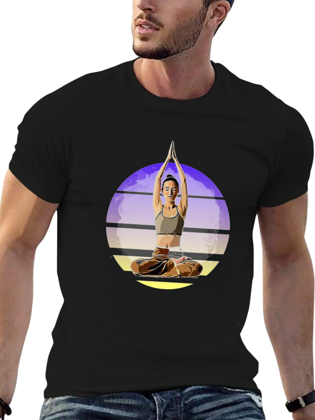 Yoga Pose Graphic T-Shirt - Meditate in Style