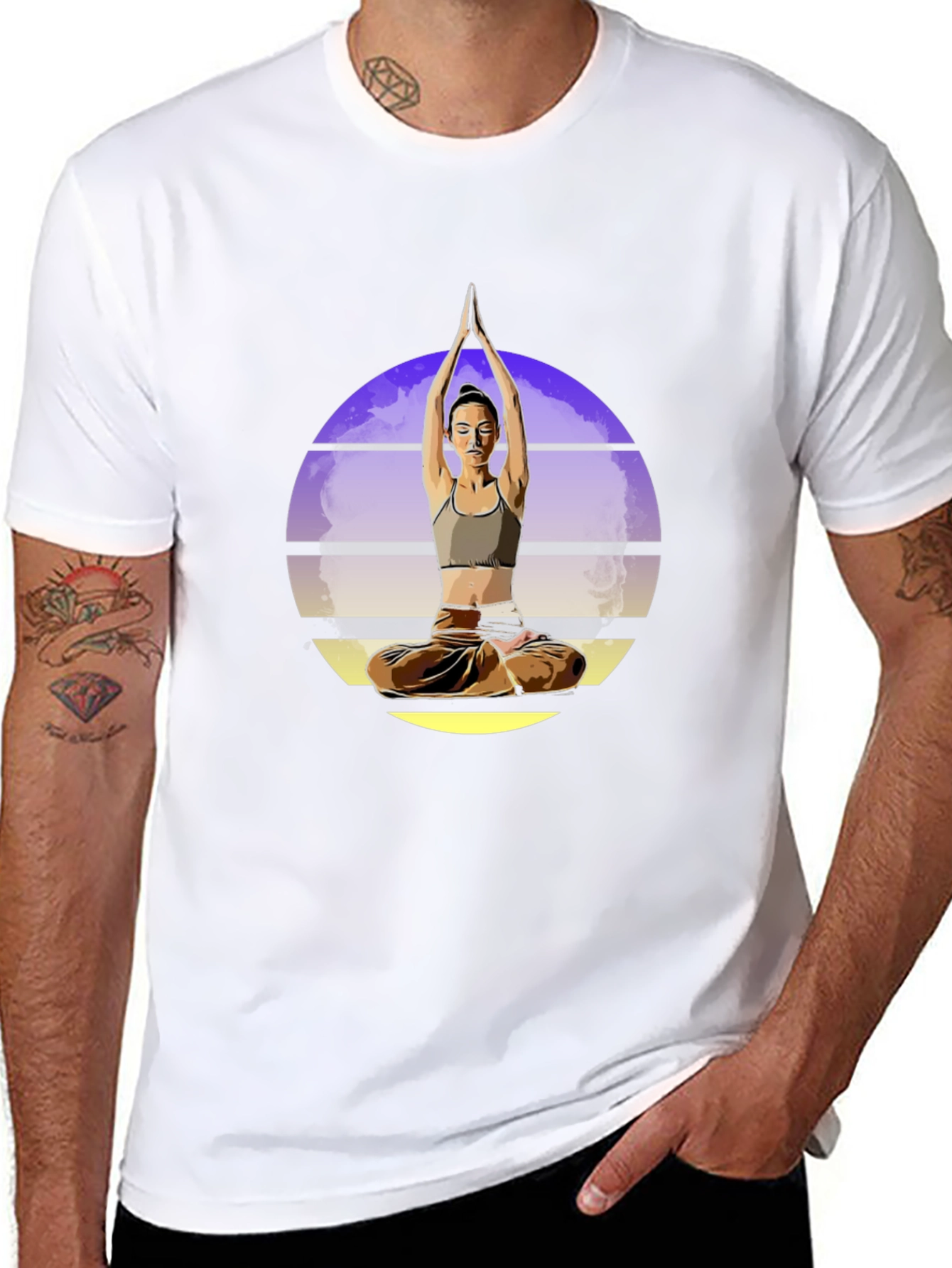 Yoga Pose Graphic T-Shirt - Meditate in Style