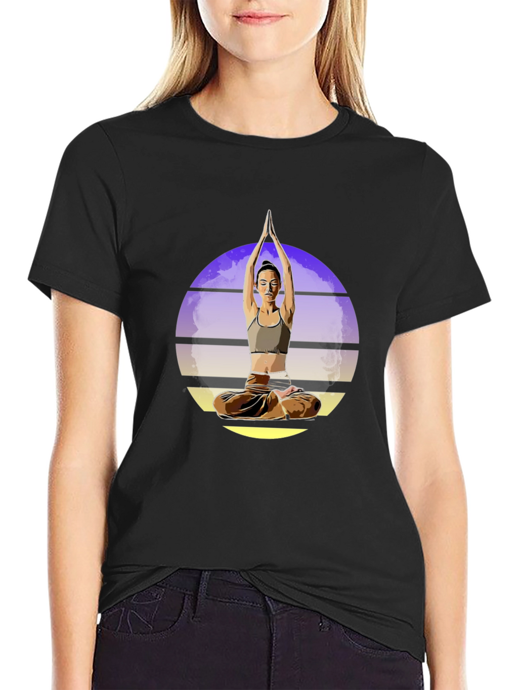 Yoga Pose Graphic T-Shirt - Meditate in Style