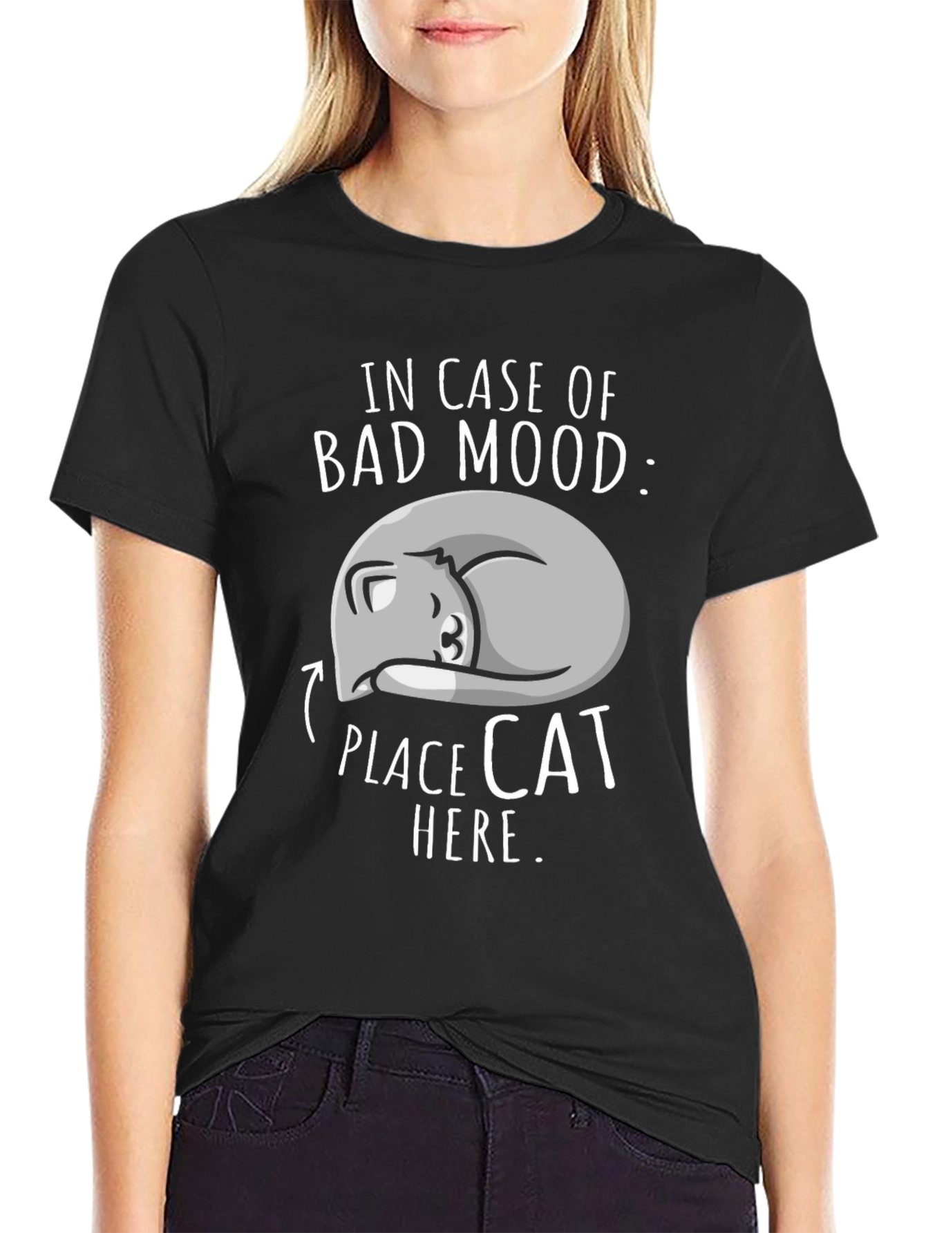 In Case of Bad Mood Cat T-Shirt - Soft Cotton Blend
