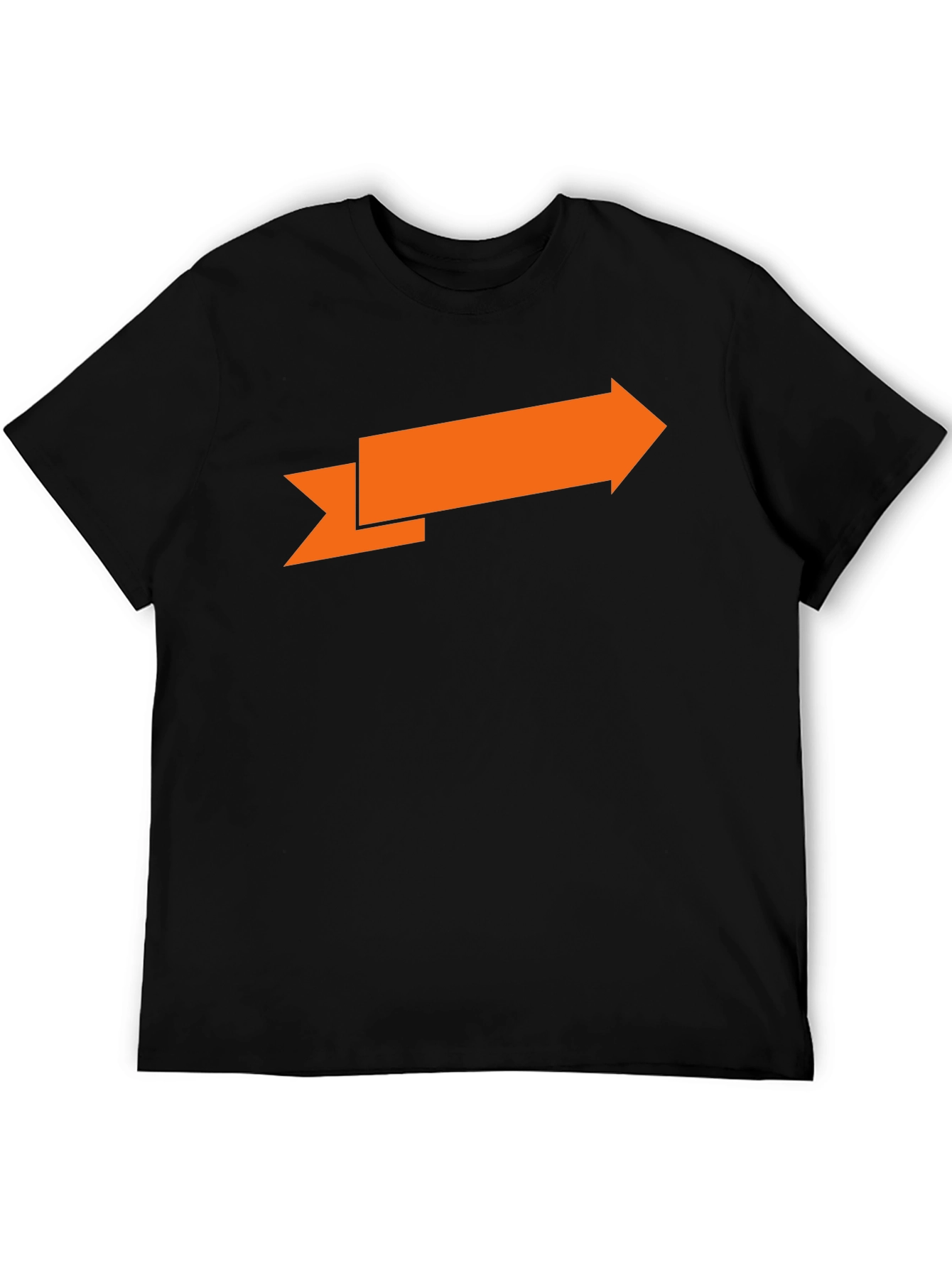 Arrow Graphic Tee - Black Cotton T-Shirt