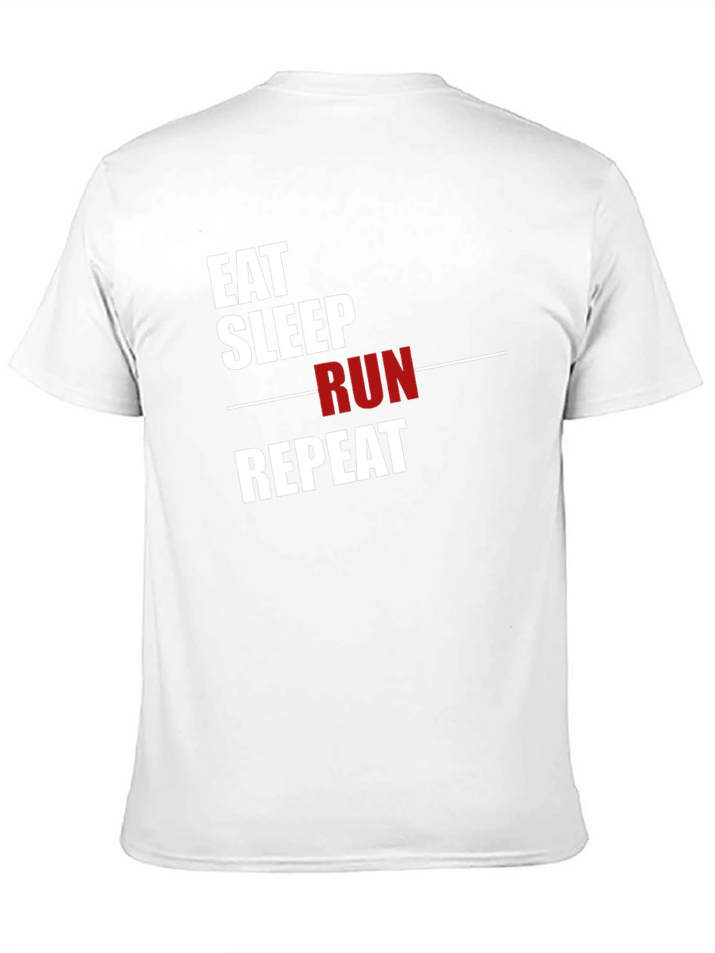 Eat Sleep Run Repeat Graphic T-Shirt - Black