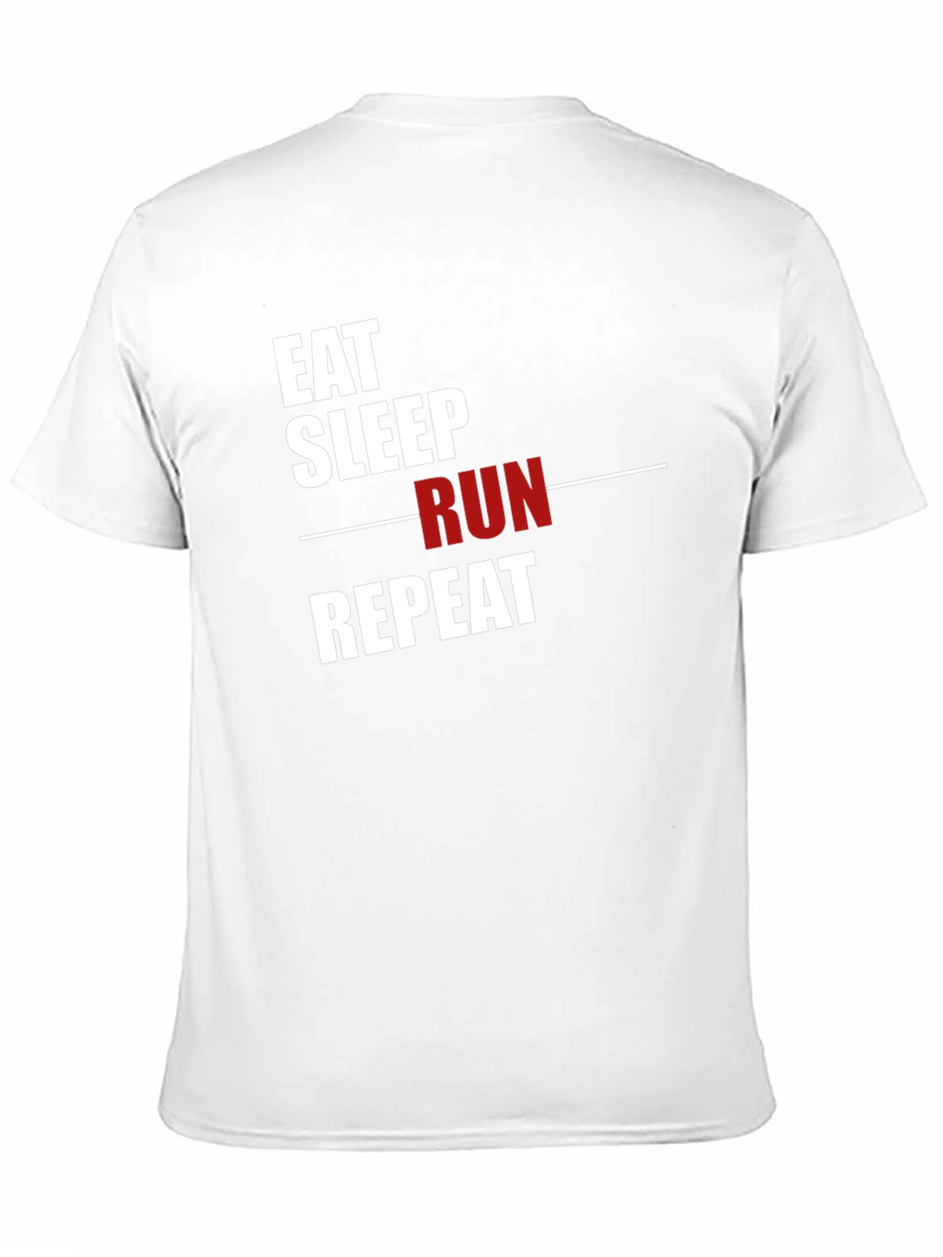 Eat Sleep Run Repeat Graphic T-Shirt - Black