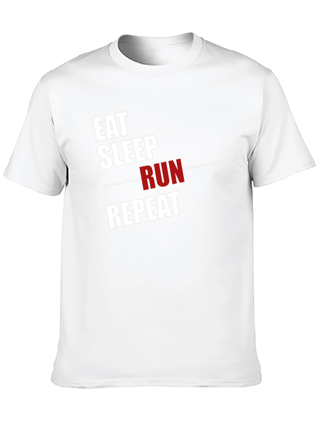 Eat Sleep Run Repeat Graphic T-Shirt - Black