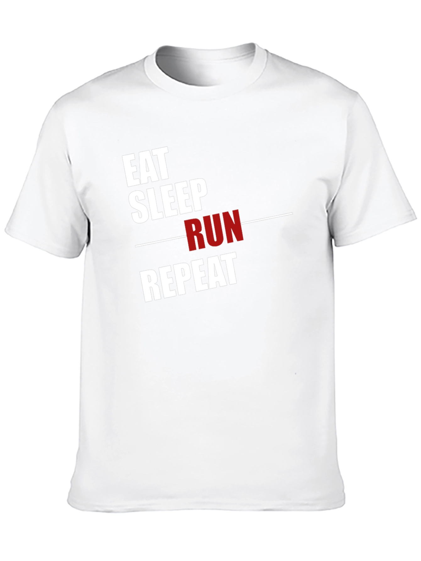 Eat Sleep Run Repeat Graphic T-Shirt - Black