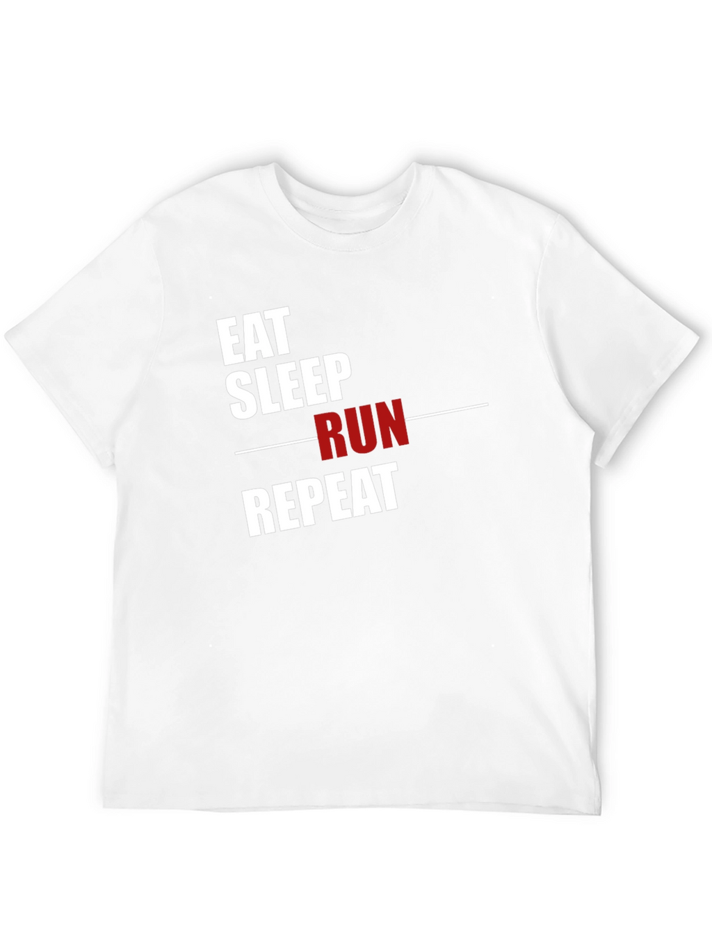 Eat Sleep Run Repeat Graphic T-Shirt - Black