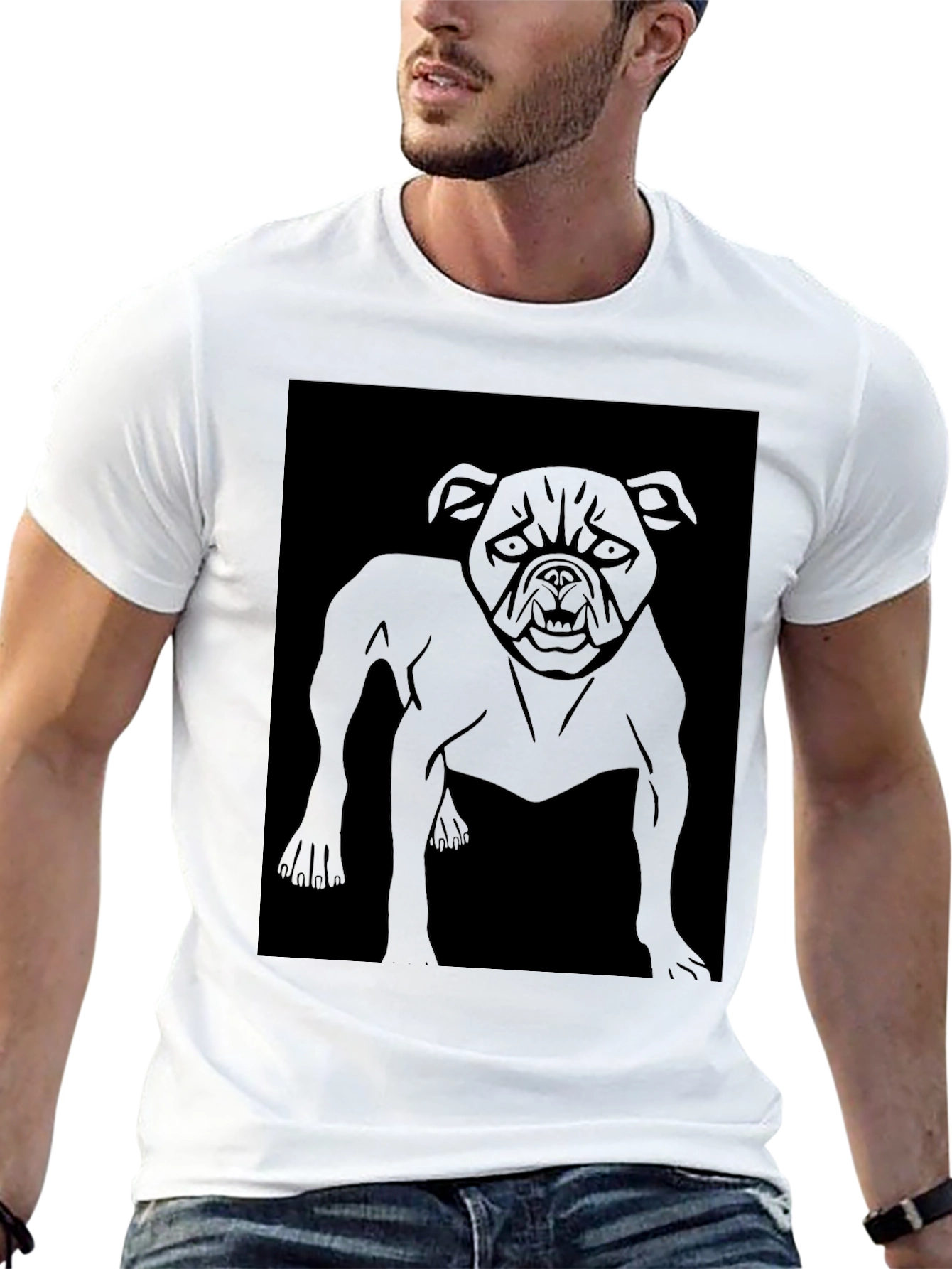 Mens Graphic T-Shirt - Bulldog Design