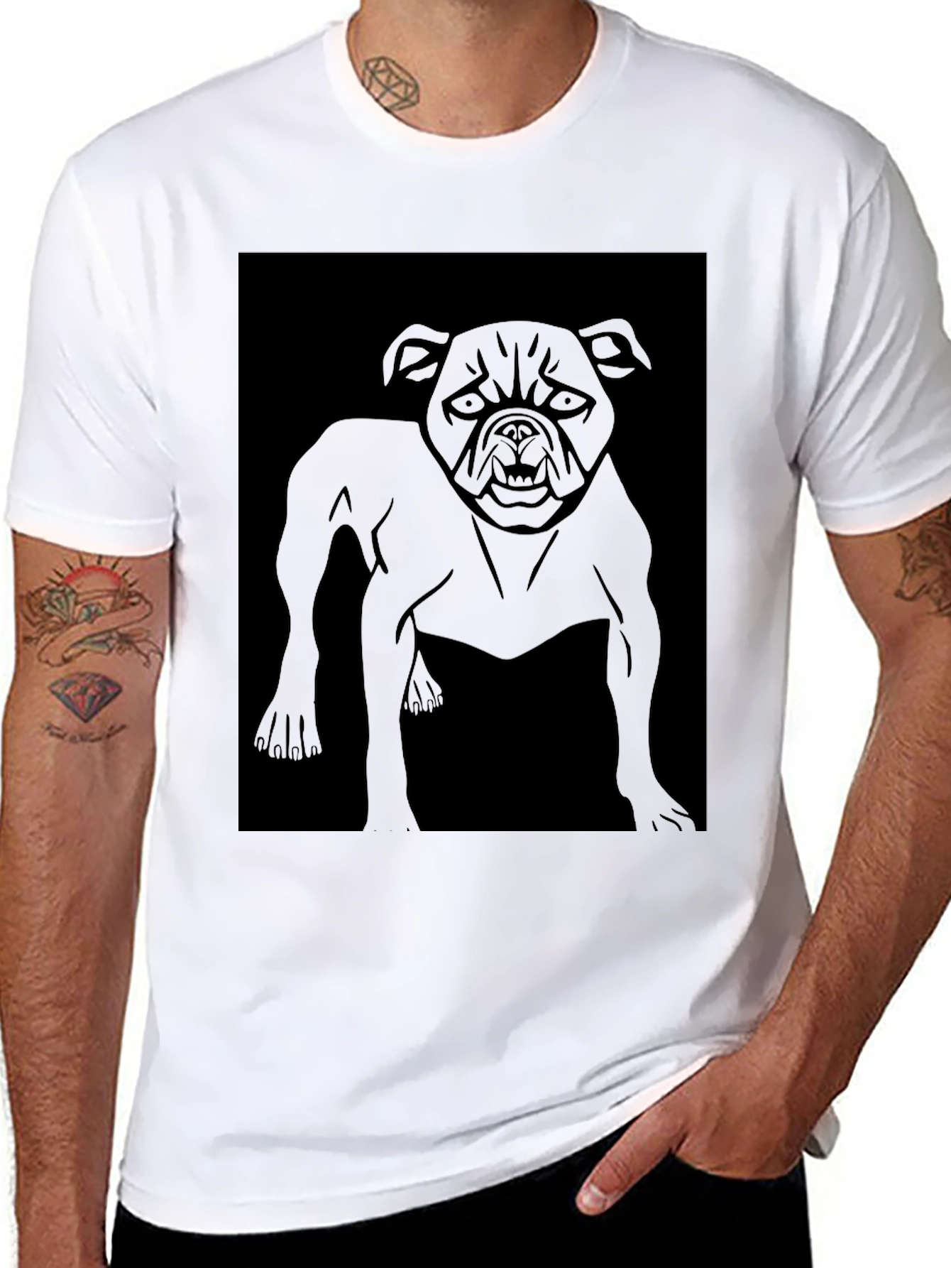 Mens Graphic T-Shirt - Bulldog Design