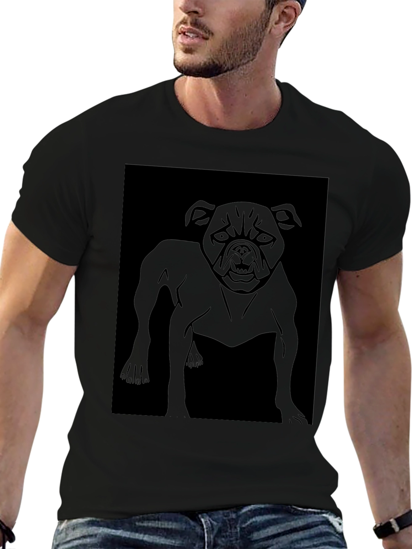 Mens Graphic T-Shirt - Bulldog Design