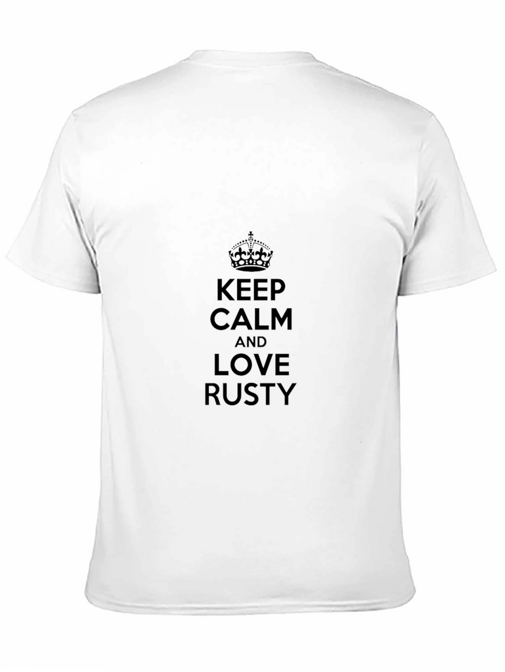 Keep Calm Love Rusty Black Tee