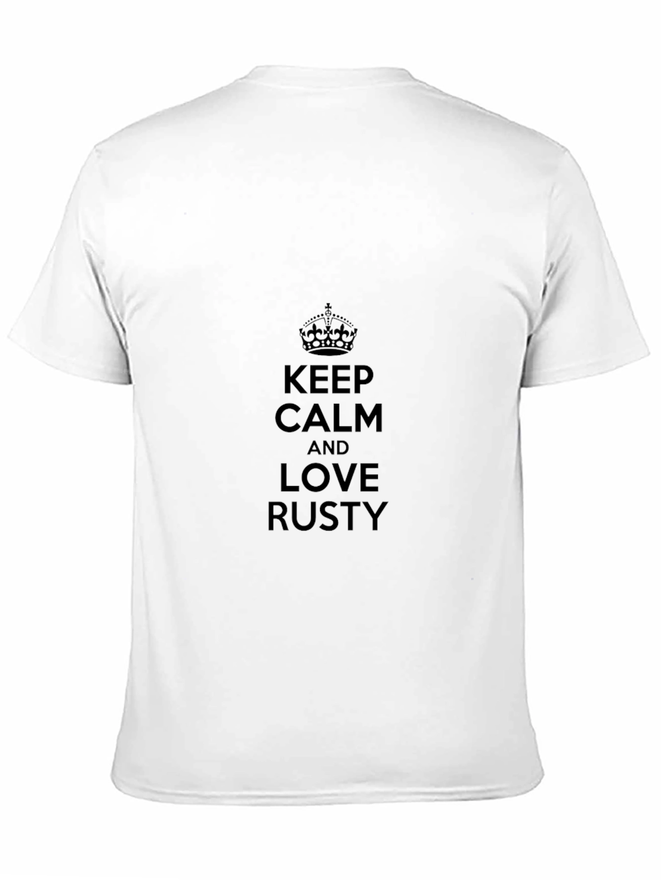 Keep Calm Love Rusty Black Tee