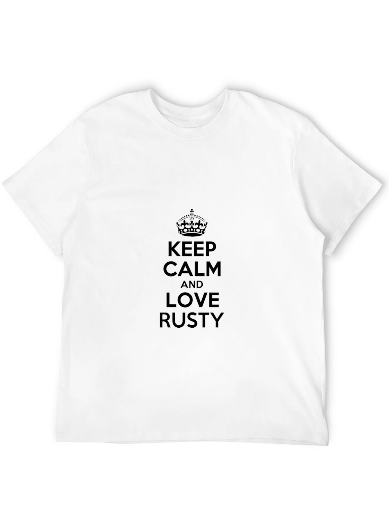 Keep Calm Love Rusty Black Tee