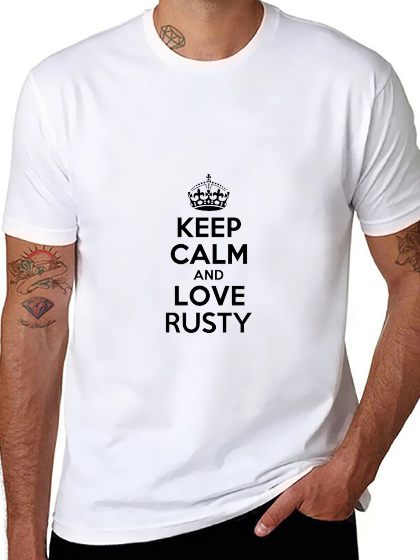 Keep Calm Love Rusty Black Tee