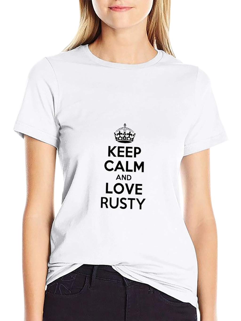 Keep Calm Love Rusty Black Tee