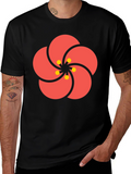 Stylish Black Tee with Floral Print