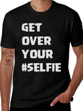 Get Over Your #Selfie Black T-Shirt