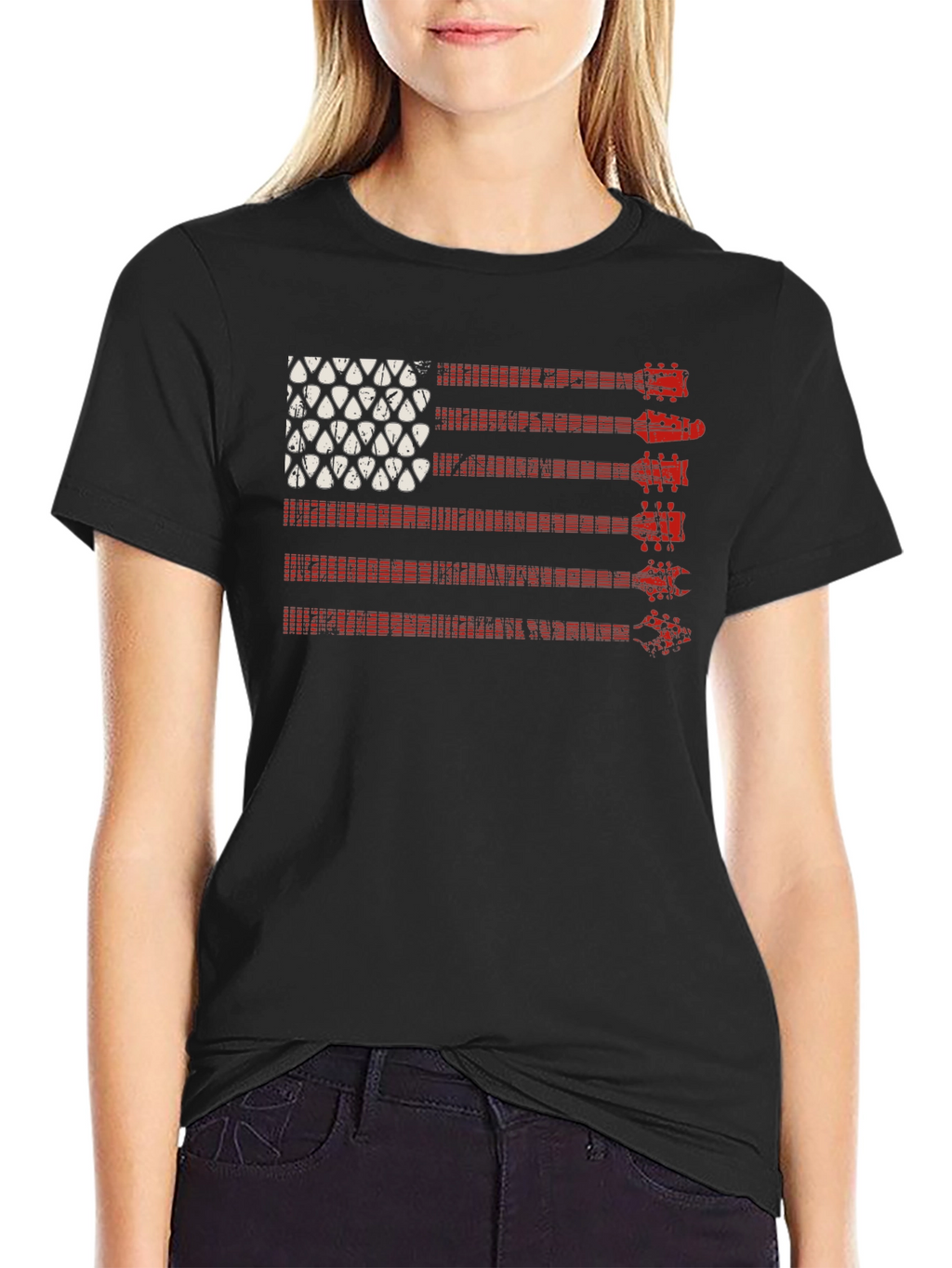 Guitar American Flag Graphic Tee - Musicians Pride