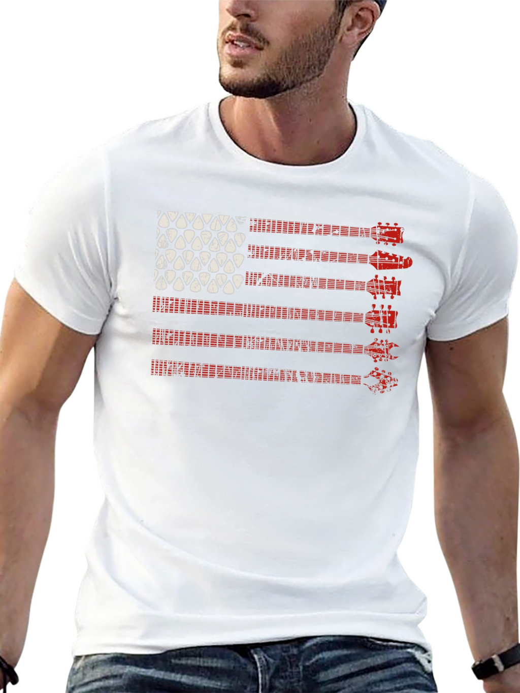Guitar American Flag Graphic Tee - Musicians Pride
