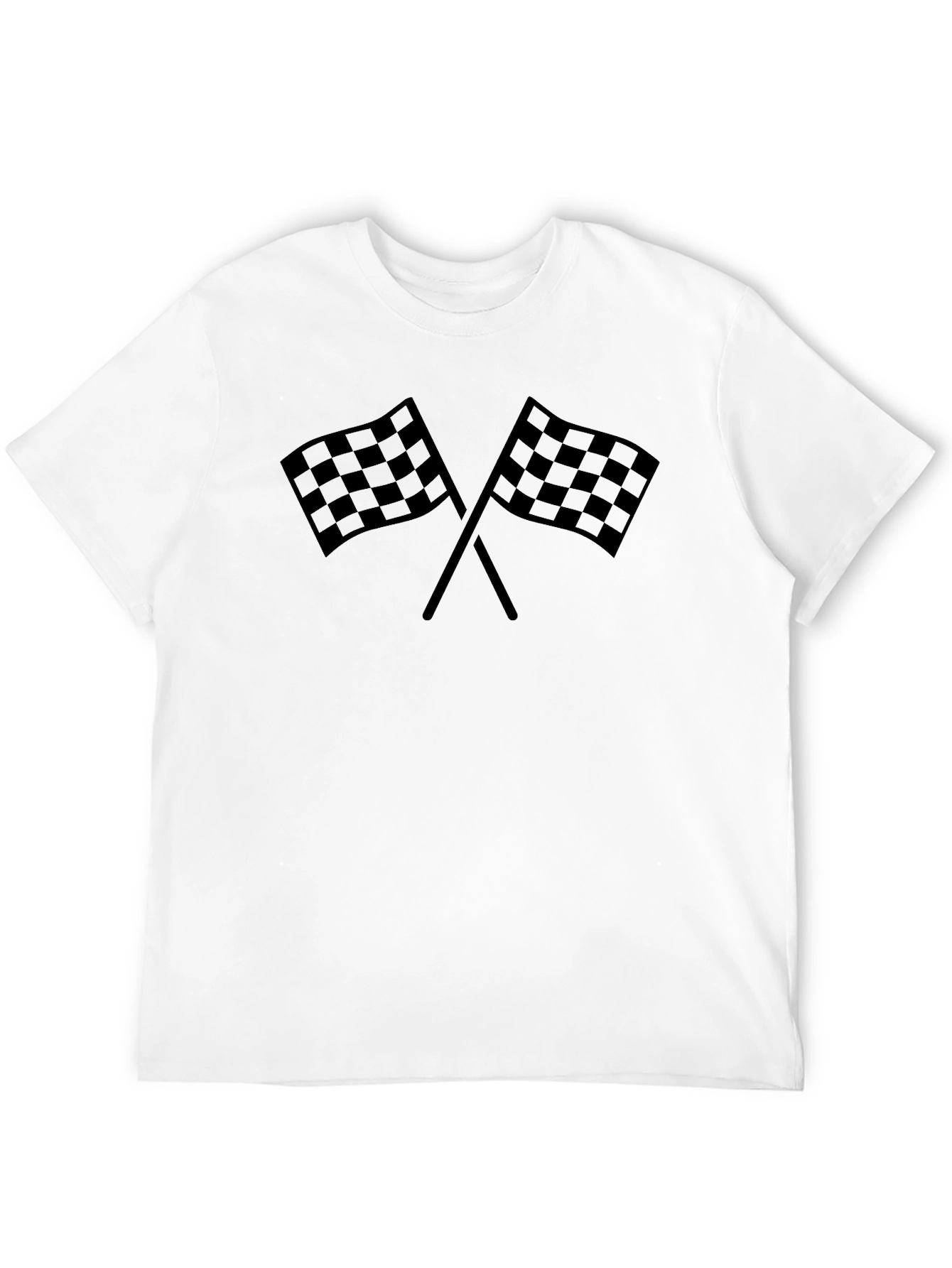 Checkered Flags Graphic T-Shirt Racing Tee