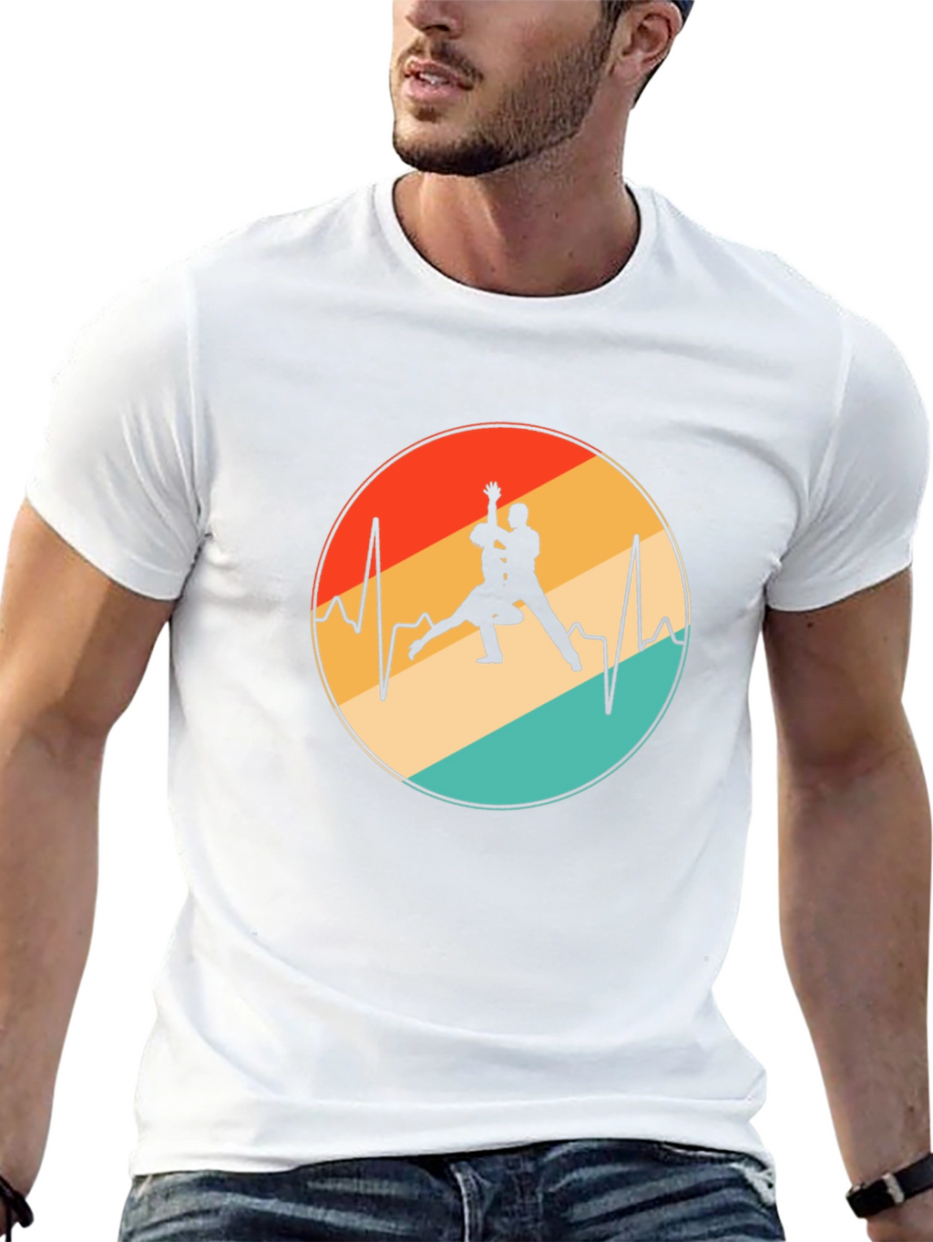 Retro Dance Heartbeat Graphic Tee