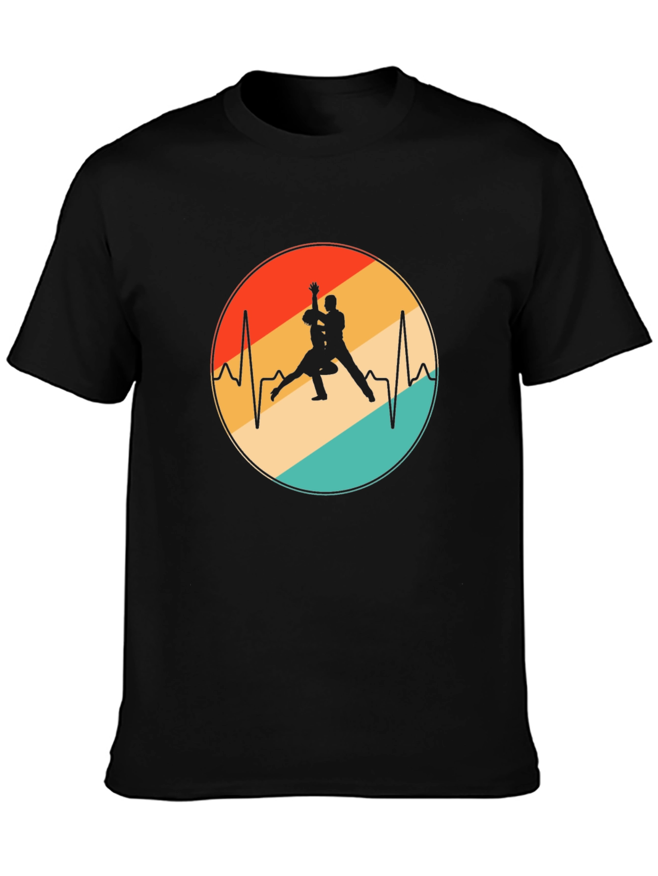 Retro Dance Heartbeat Graphic Tee