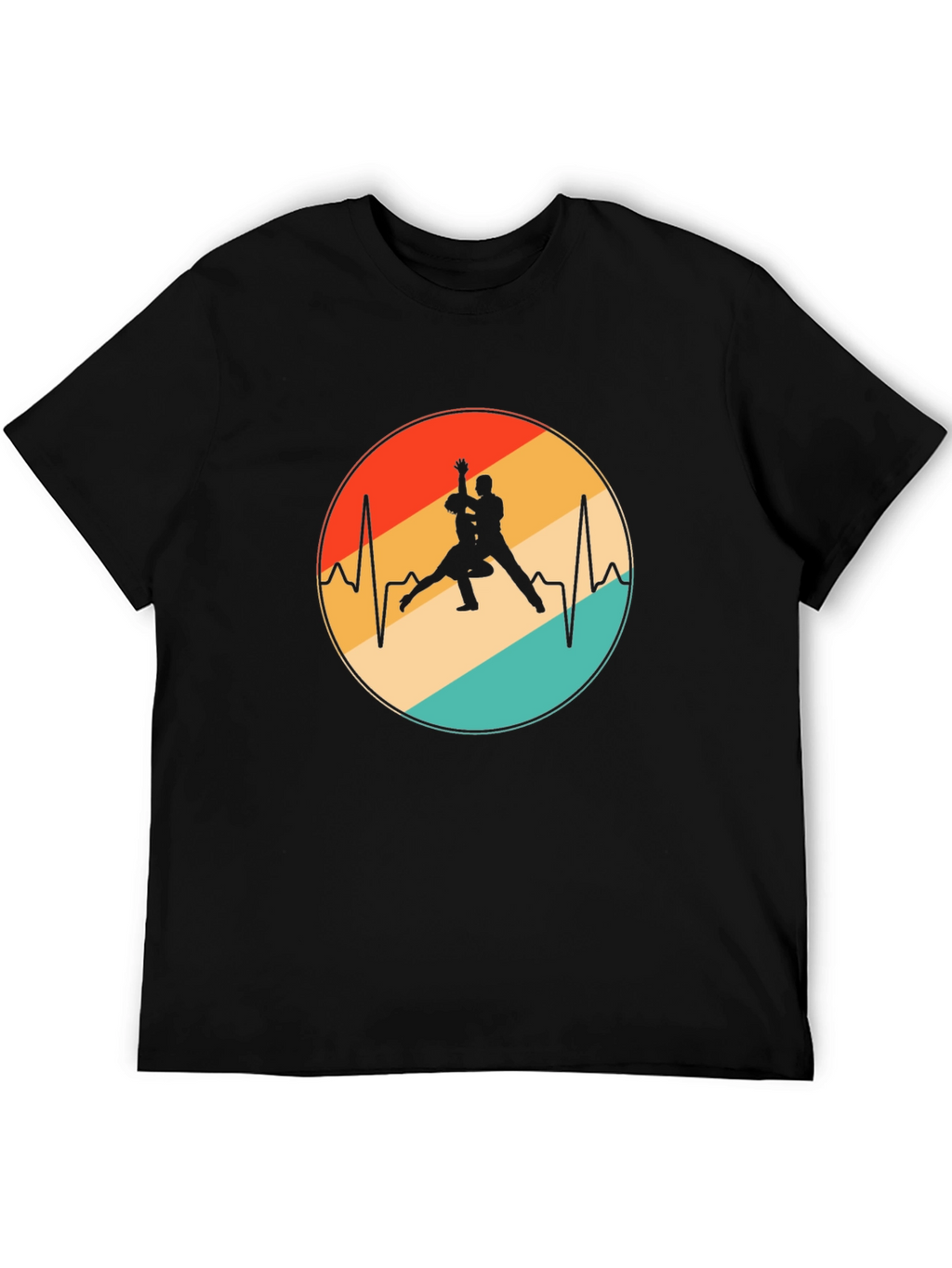 Retro Dance Heartbeat Graphic Tee