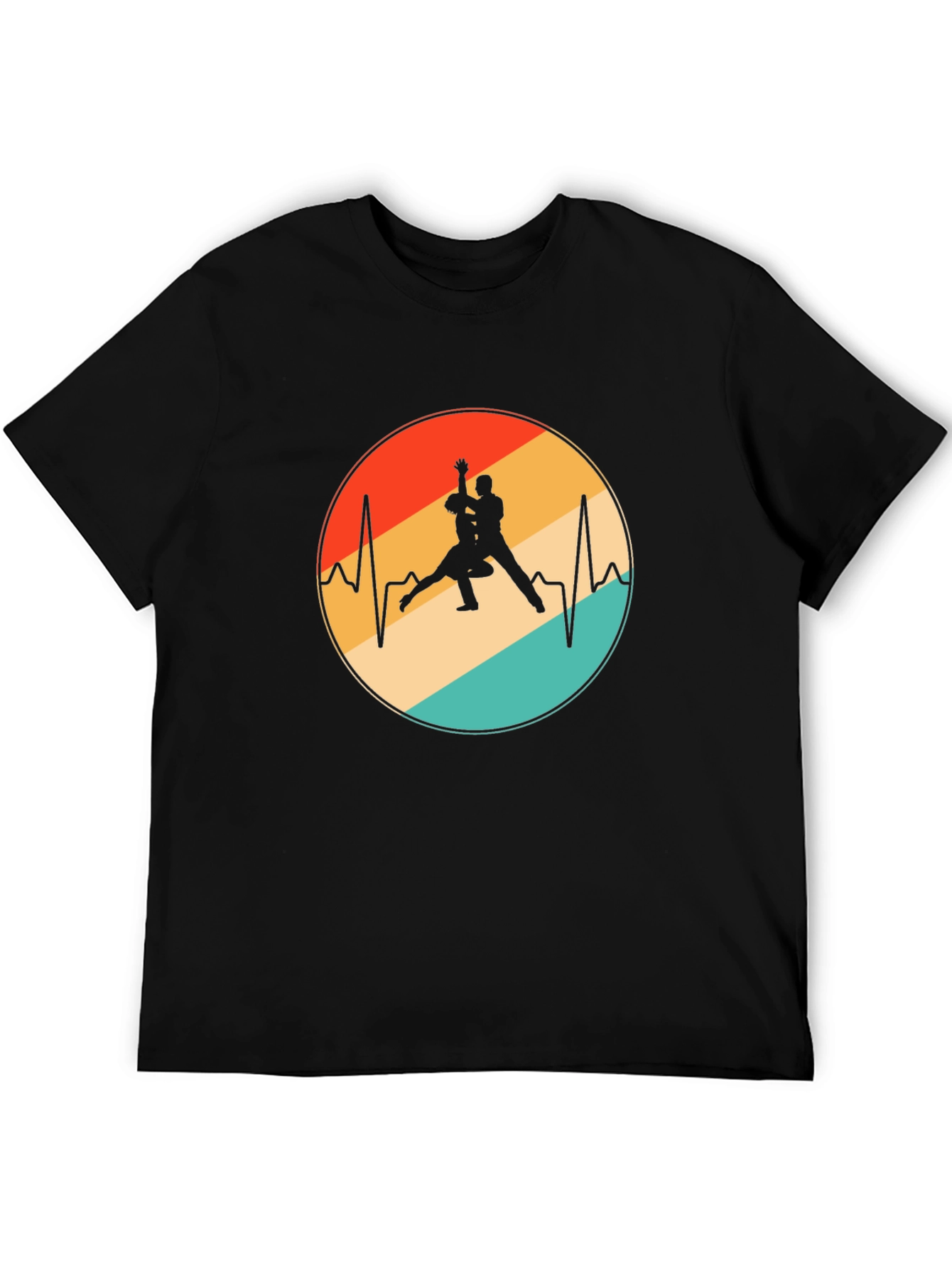 Retro Dance Heartbeat Graphic Tee