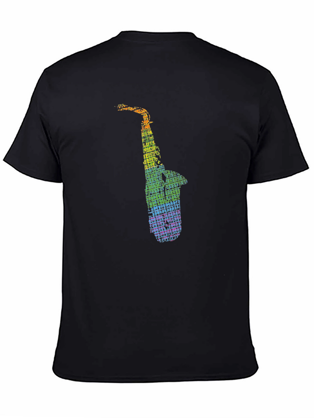 Rainbow Saxophone Graphic Tee - Music Lovers Shirt