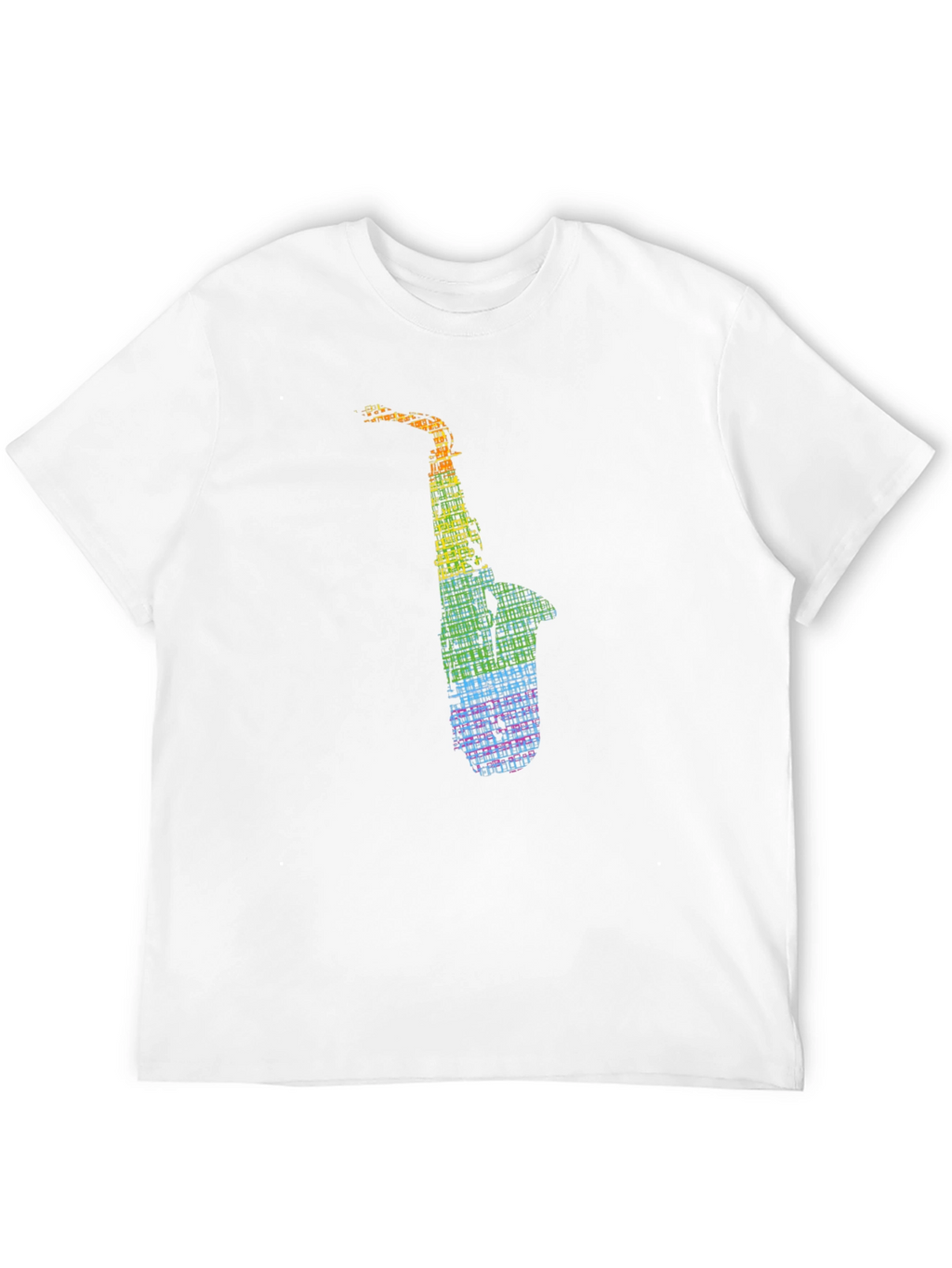 Rainbow Saxophone Graphic Tee - Music Lovers Shirt