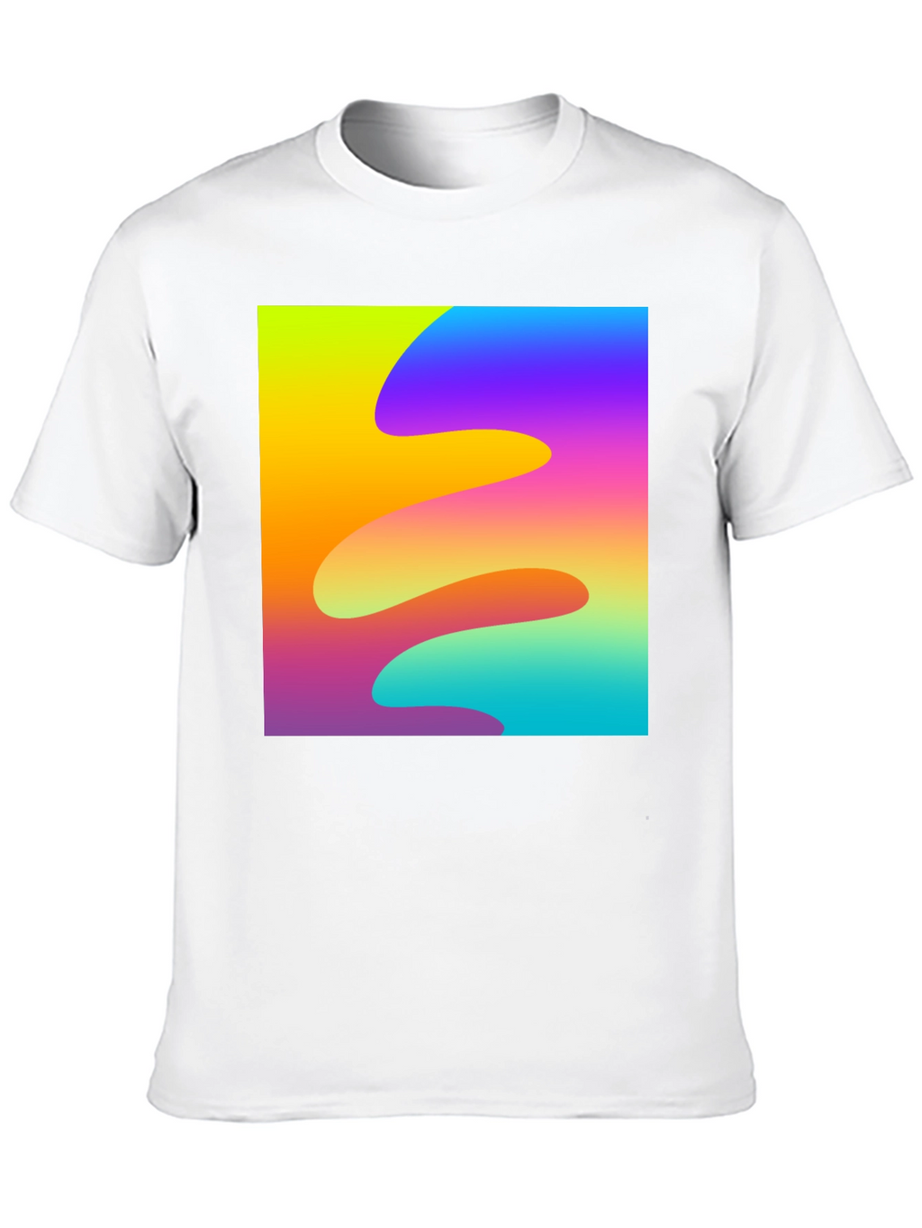 Abstract Wave Black T-Shirt