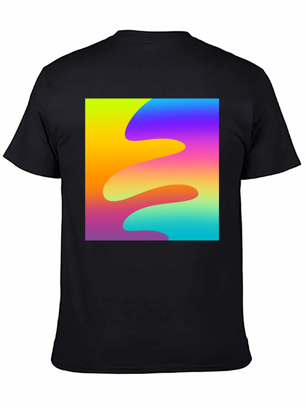 Abstract Wave Black T-Shirt