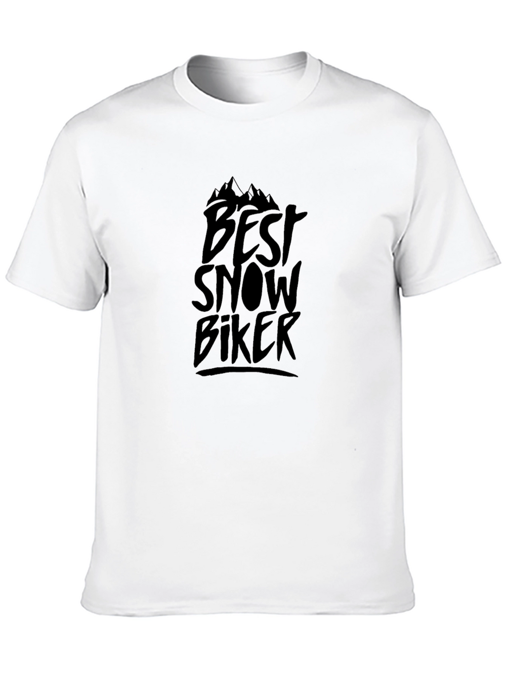 Best Snow Biker Graphic Tee - Black