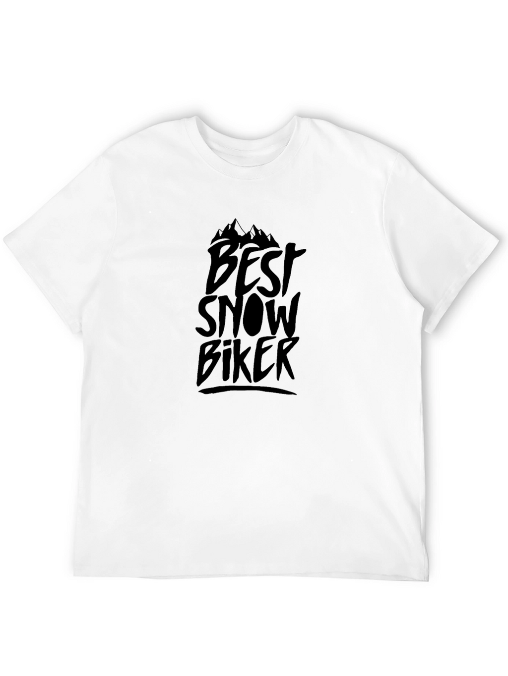 Best Snow Biker Graphic Tee - Black