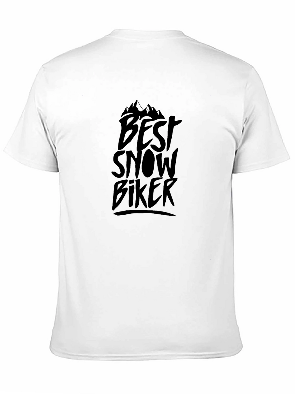 Best Snow Biker Graphic Tee - Black